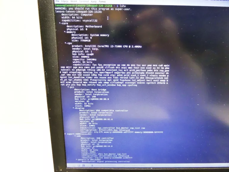 LAPTOP LENOVO IDEAPAD 320-15IKB LINUX