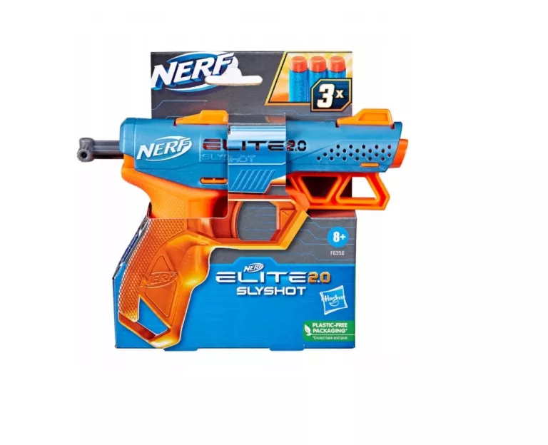 MAŁY NIEBIESKI PISTOLET WYRZUTNIA NERF ZE STRZAŁKAMI ELITE SLYSHOT 2.0