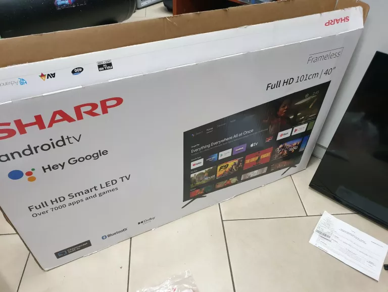TELEWIZOR SHARP 40FH7EA 40" LED ANDROID TV KOMPLET GWARANCJA