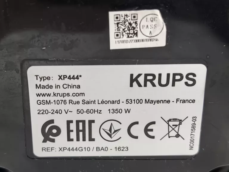 EKSPRES CIŚNIENIOWY KOLBOWY KRUPS VIRTUOSO+ XP444G10