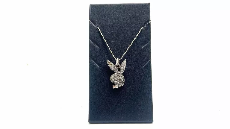 SREBRNA ZAWIESZKA 3,13G KRÓLICZEK PLAYBOY UBYTEK KILKU CYRKONII