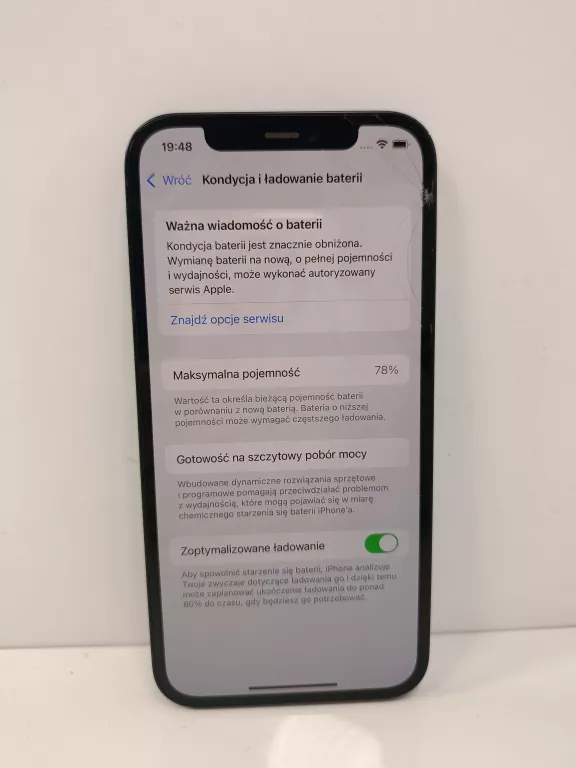 TELEFON APPLE IPHONE 12 128GB 78% BATERII CZARNY