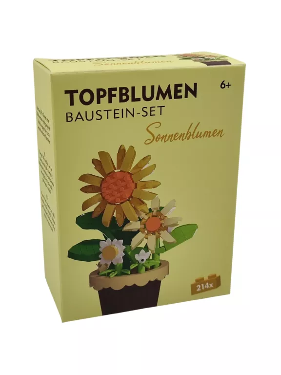 KLOCKI TOPFBLUMEN BAUSTEIN-SET SONNENBLUMEN SŁONECZNIKI 214 ELEMENÓW