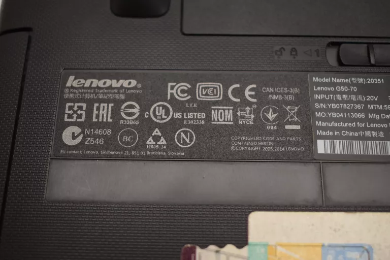 LAPTOP LENOVO G50-70 URWANY ZAWIAS