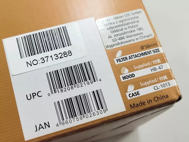 NIKON LENS AF-S NIKKOR 50MM F/1,8G