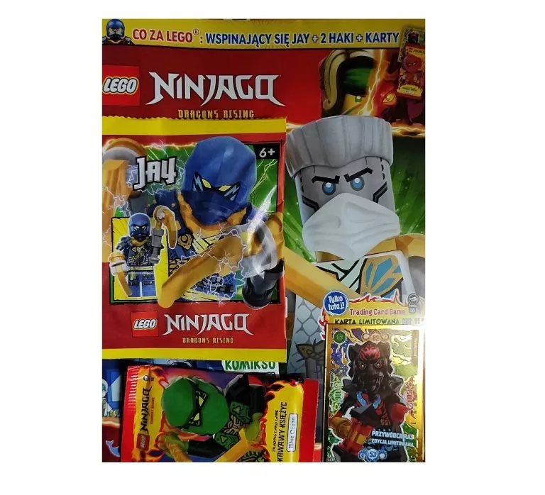 LEGO NINJAGO 13/2024 WSPINAJĄCY SIĘ JAY + 2 HAKI BEZ KART