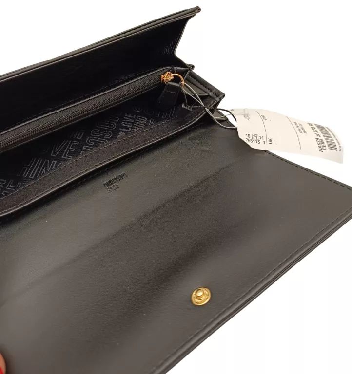 LOVE MOSCHINO PORTFEL Z EFEKTEM SKÓRY KROKODYLA JC5711PP0FKS0000 BLACK