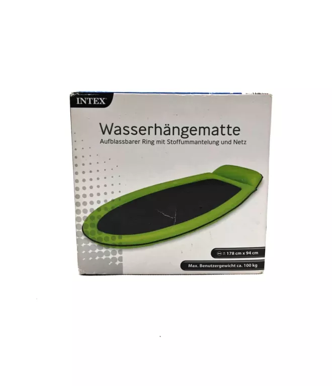 MATERAC LEŻAK DO PŁYWANIA Z SIATKĄ ZIELONY 178X94 CM INTEX