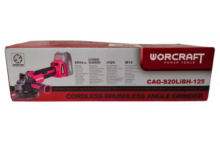 SZLIFIERKA KĄTOWA WORCRAFT CAG-S20LIBH-125