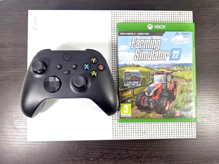KONSOLA XBOX ONE S 500GB + PAD SERIES X + FARMING SIMULATOR 22