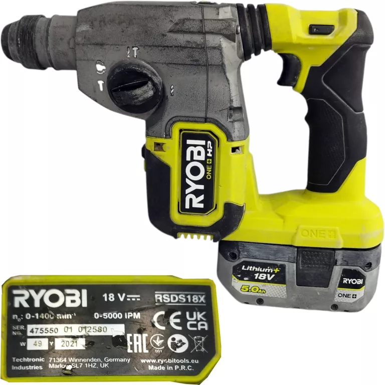 RYOBI ONE+ MŁOTOWIERTARKA UDAROWA BEZPRZEWODOWA 18V RSDS18X +AKUMULATOR 5A