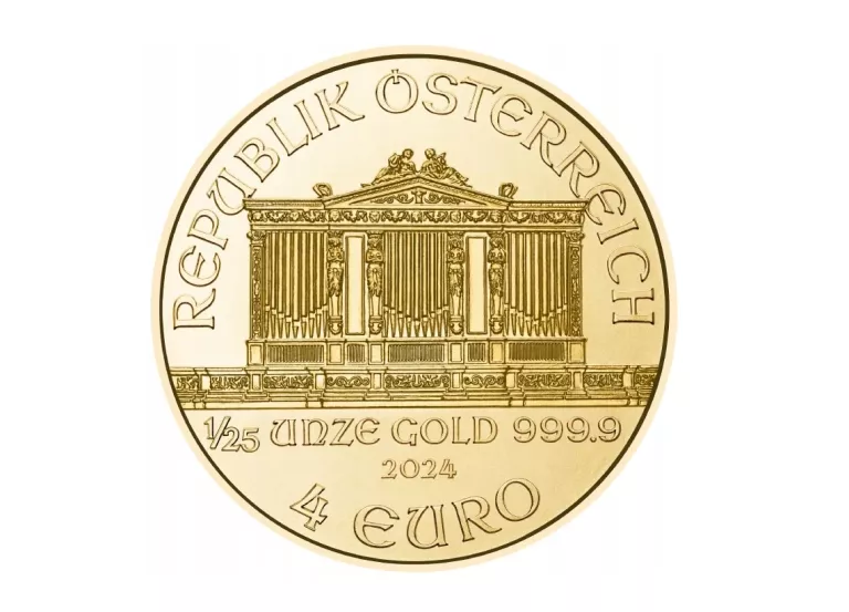 ZŁOTA MONETA VIENNA PHILHARMONIC 1/25 OZ 2023