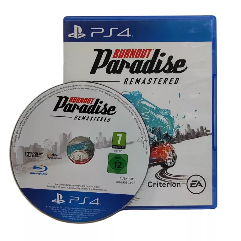 GRA PS4 BURNOUT PARADISE REMASTERED