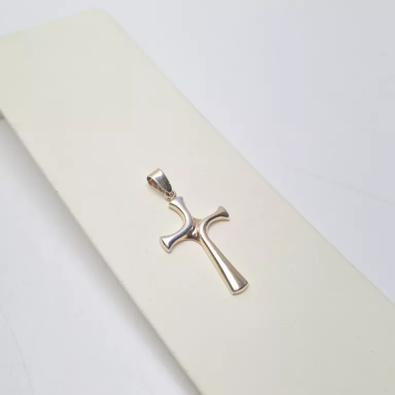 SREBRNY POZŁACANY KRZYŻYK W.K KRUK (925 - 1,33G)