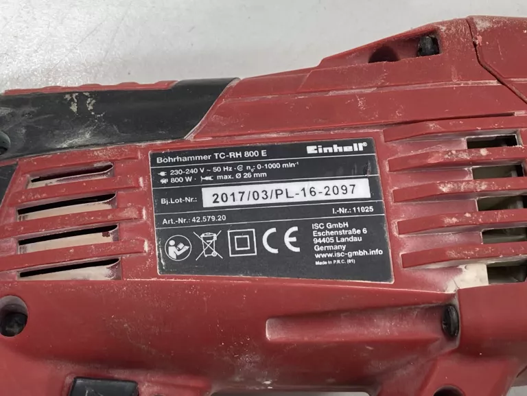 MŁOT UDAROWY SDS PLUS SIECIOWE EINHELL 3 J 800 W 230 + WALIZKA (USZKODZONA