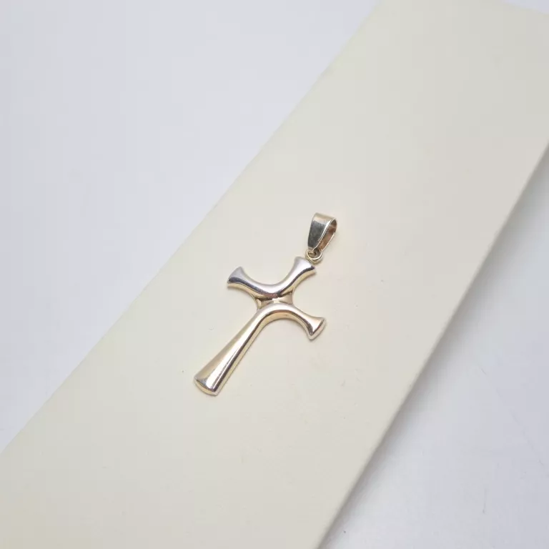 SREBRNY POZŁACANY KRZYŻYK W.K KRUK (925 - 1,33G)