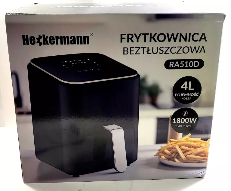 FRYTKOWNICA BEZTŁUSZCZOWA AIR FRAYER HECKERMANN RA510D DUŻA 1800W 4L