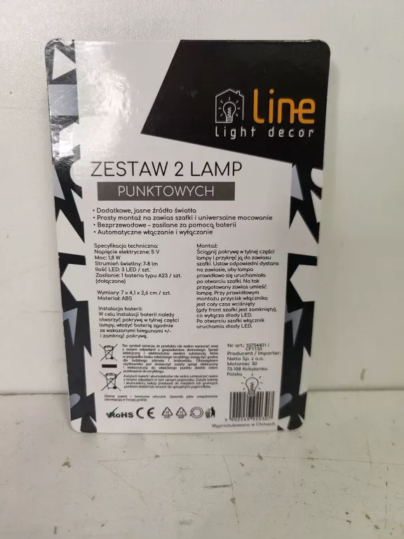 ZESTAW 2 LAMP PUNKTOWYCH LINE LIGHT DECOR