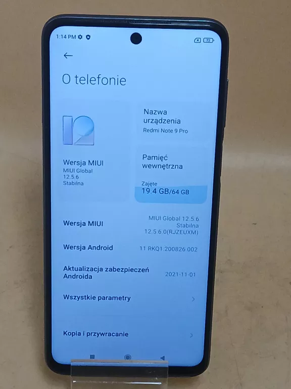 TELEFON XIAOMI REDMI NOTE 9 PRO 6//64GB