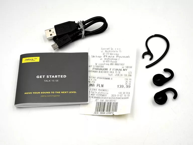 SŁUCHAWKA BLUETOOTH JABRA TALK 15 SE ZESTAW SŁUCHAWKOWY + GWARANCJA