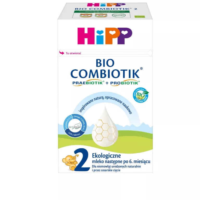 HIPP BIO COMBIOTIK 2 MLEKO DLA NIEMOWLĄT PO 6. MIESIĄCU 550 G