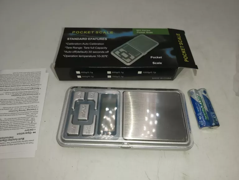 WAGA JUBILERSKA ELEKTRONICZNA  POCKET SCALE 0,01 - 200 G KOMPLET