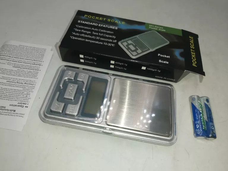 WAGA JUBILERSKA ELEKTRONICZNA  POCKET SCALE 0,01 - 200 G KOMPLET