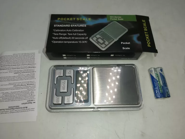 WAGA JUBILERSKA ELEKTRONICZNA  POCKET SCALE 0,01 - 200 G KOMPLET