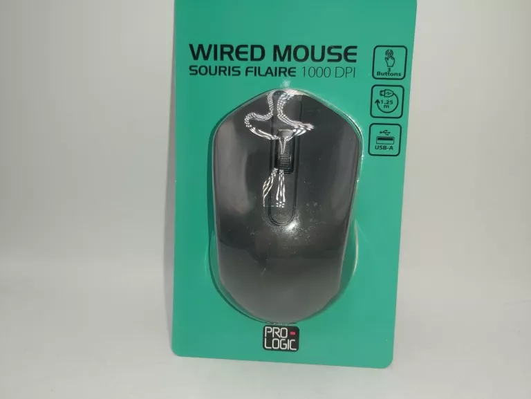 MYSZ PRZEWODOWA PRO LOGIC WIRED MOUSE CZARNA