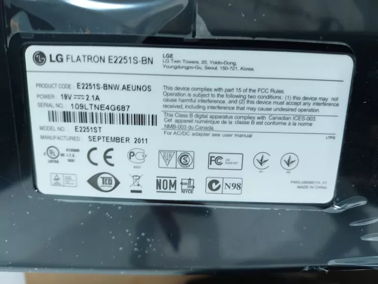 MONITOR LG FLATRON E2251 OFOLIOWANY SUPER STAN!