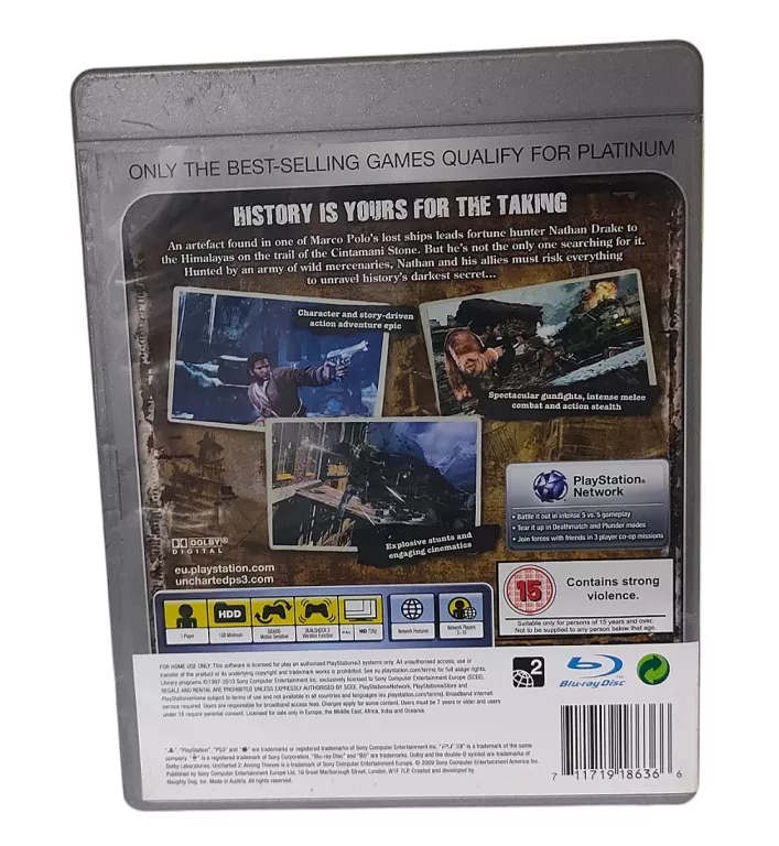 GRA PS3 UNCHARTED 2 AMONG THIEVES PS3