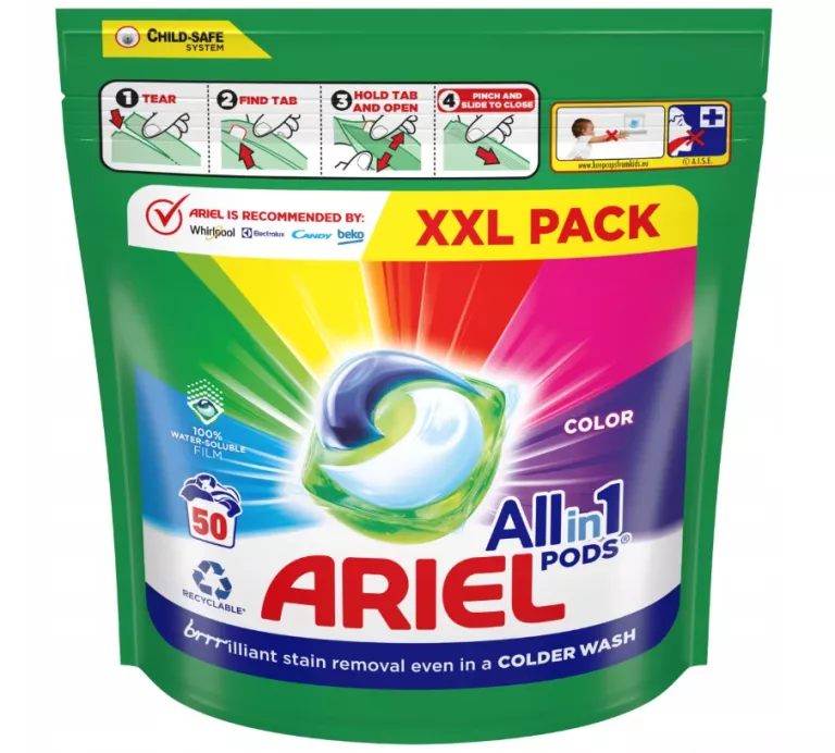 ARIEL ALL-IN-1 PODS KAPSUŁKI Z PŁYNEM DO PRANIA, 50PRAŃ 8001090250681