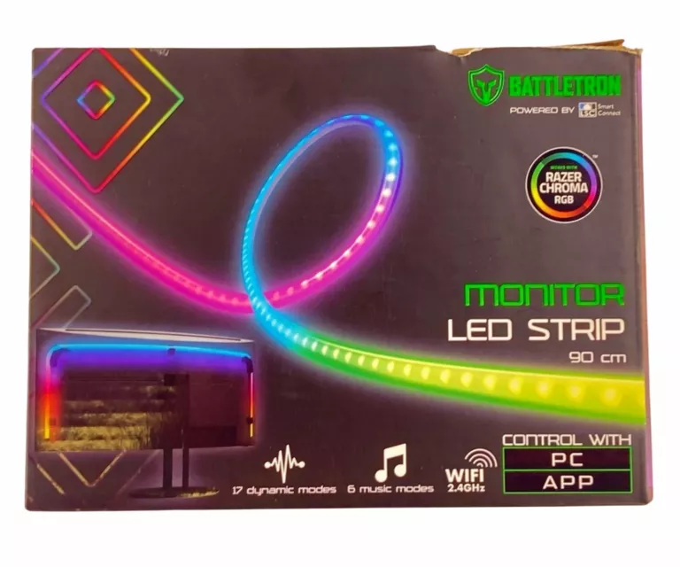 TAŚMA MONITOR LED STRIP 90CM BATTLETRON RAZER CHROMA RGB APP SMART CONNECT