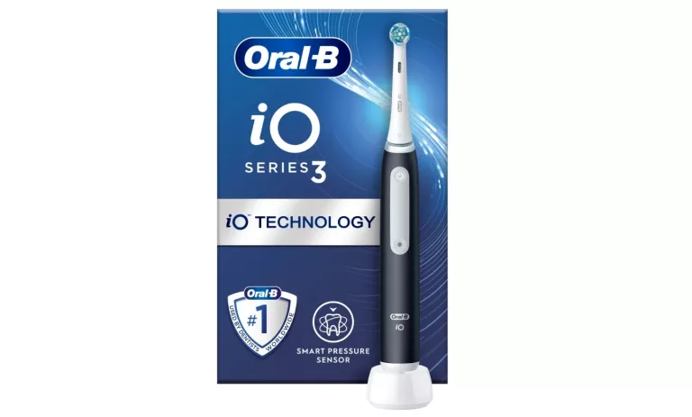 ORAL-B IO 3 BLACK SZCZOTECZKA ELEKTRYCZNA STWORZONA W TECHNOLOGIIBRAUN