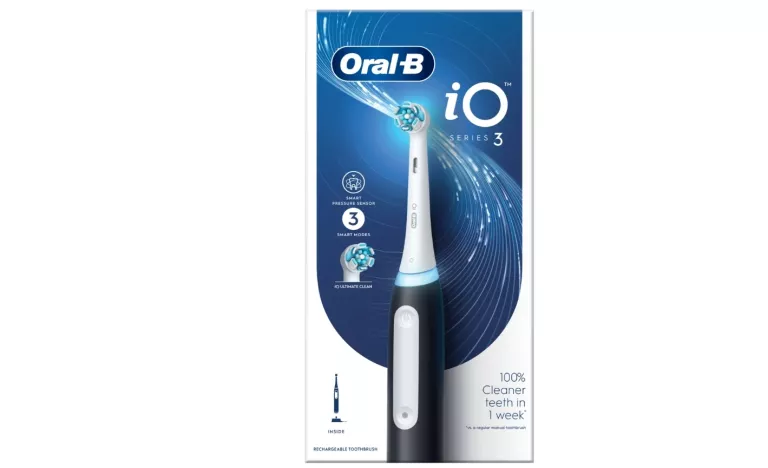 ORAL-B IO 3 BLACK SZCZOTECZKA ELEKTRYCZNA STWORZONA W TECHNOLOGIIBRAUN