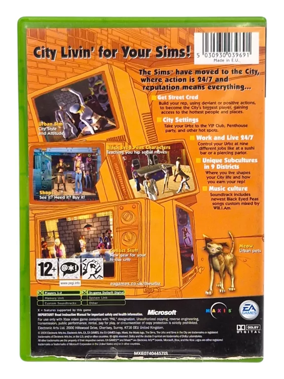 GRA NA XBOX CLASSIC THE URBZ SIMS IN THE CITY