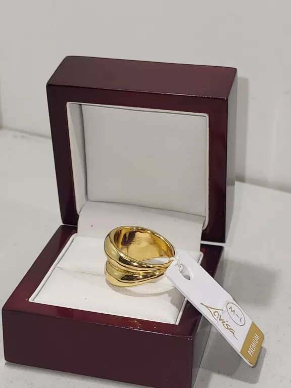 PIERSCIONEK ZŁOTY 2 ELEMENTY LOVISA M/L