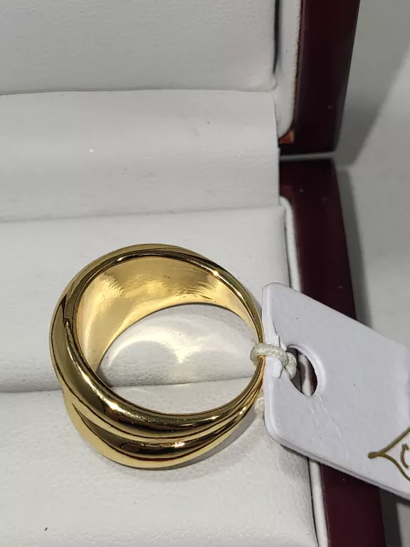 PIERSCIONEK ZŁOTY 2 ELEMENTY LOVISA M/L