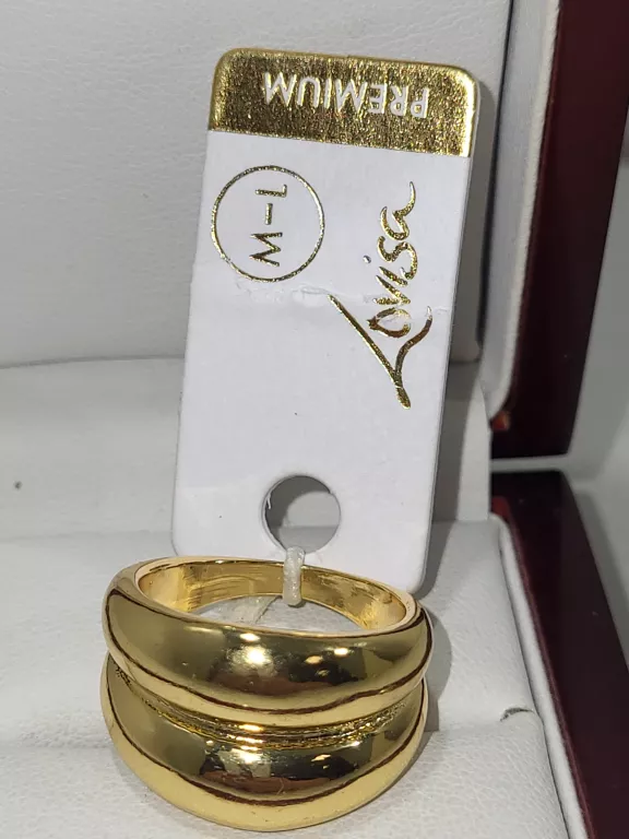 PIERSCIONEK ZŁOTY 2 ELEMENTY LOVISA M/L