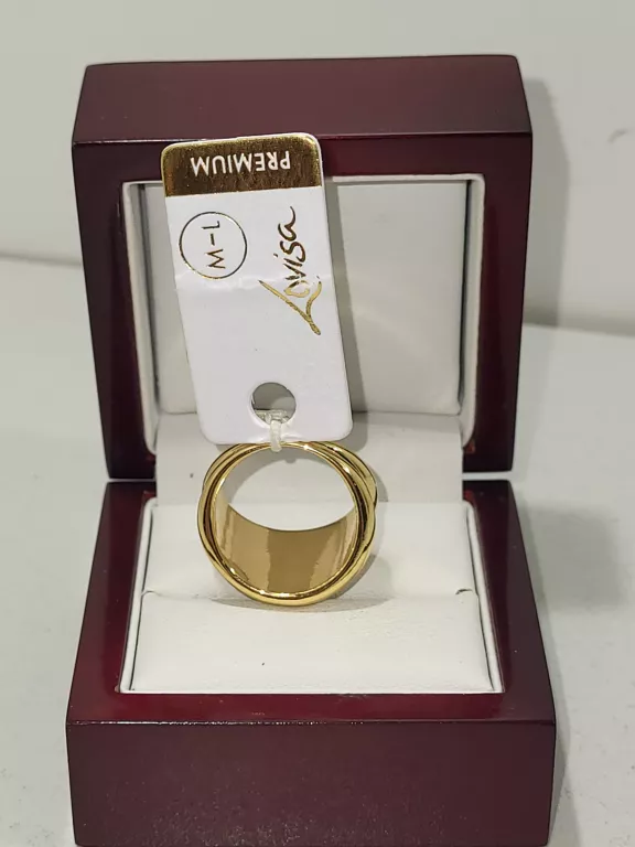 PIERSCIONEK ZŁOTY 2 ELEMENTY LOVISA M/L