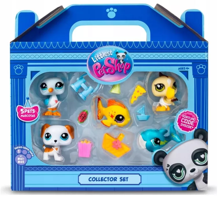 LITTLEST PET SHOP ZESTAW PLAŻA 5 FIGUREK + AKCESORIA