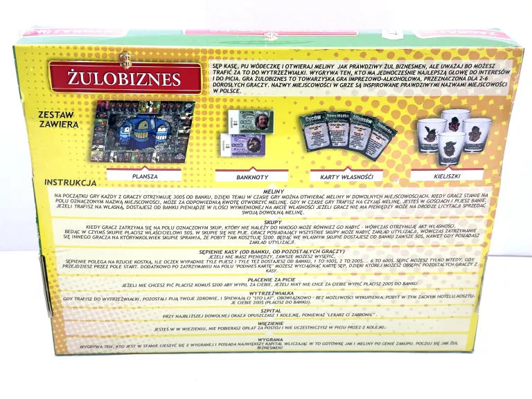 GRA PLANSZOWA TOWARZYSKA ŻULOBIZNES Z KIELISZKAMI