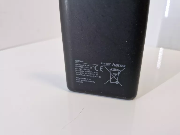 POWERBANK HAMA SLIM 5 HD 5000 MAH