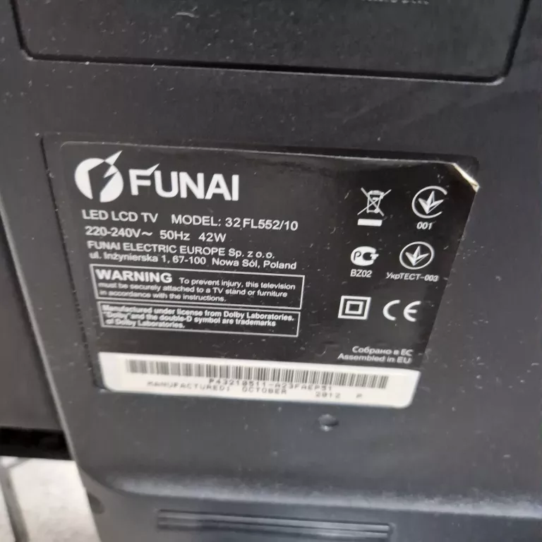 TELEWIZOR FUNAI 32FL552/10 + PILOT