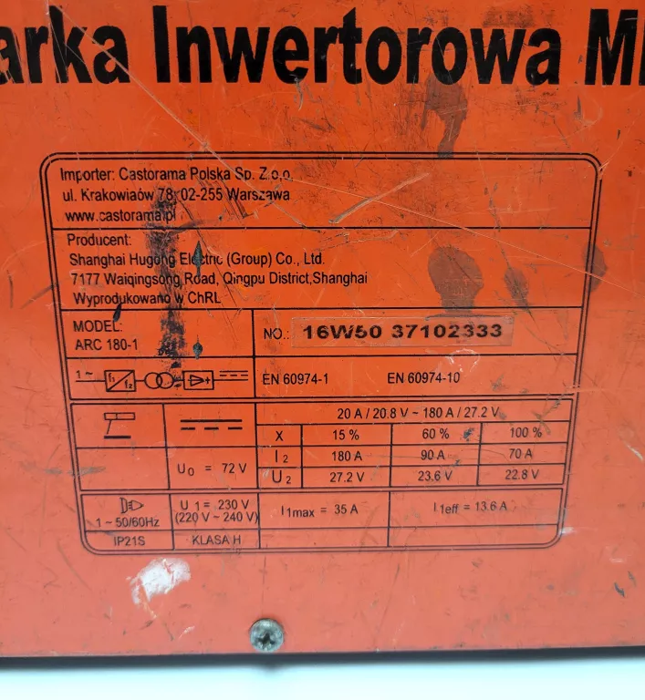 SPAWARKA INWERTOROWA MMA ARC 180-1