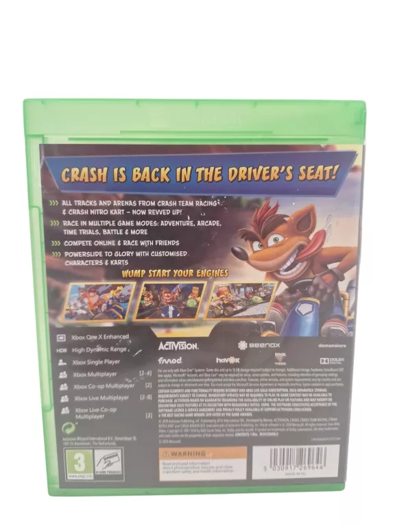 CTR CRASH TEAM RACING NITRO FUELED - X-BOX ONE