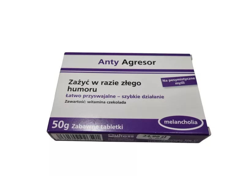 ZABAWNE TABLETKI DROPSY ANTY AGRESOR PREZENT UPOMINEK