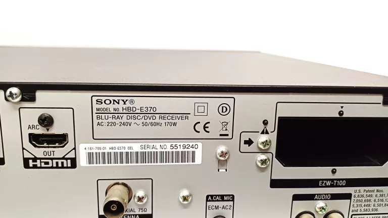 SONY HBD-E370 BLURAY
