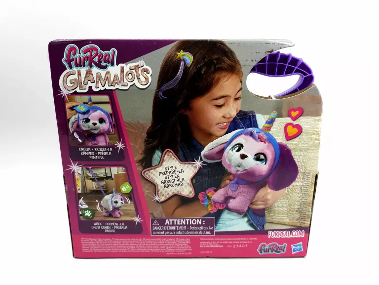 PIESEK NA SMYCZY FUR REAL FRIENDS GLAMALOTS RF1544 HASBRO INTERAKTYWNY