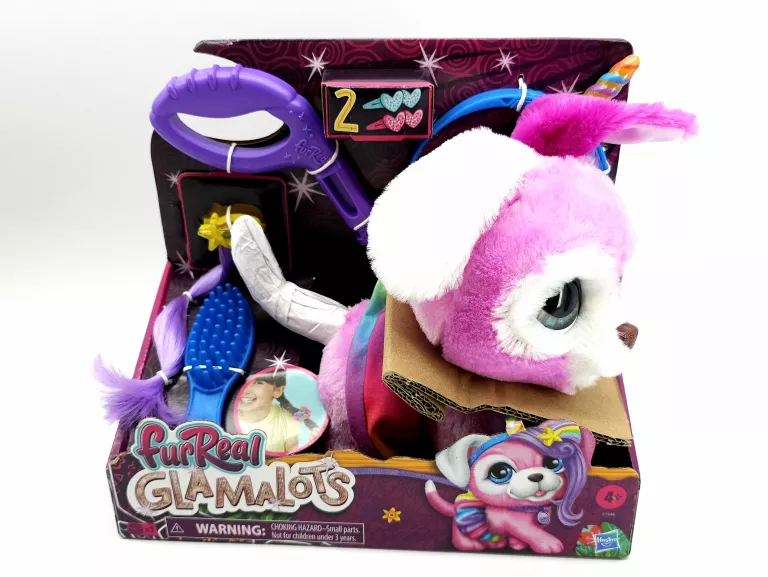 PIESEK NA SMYCZY FUR REAL FRIENDS GLAMALOTS RF1544 HASBRO INTERAKTYWNY